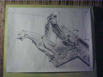 dessin gargouilles gothiques COLOGNE